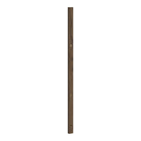 Dark wood vertical post with a smooth finish and subtle grain pattern, adding warmth to any decor.