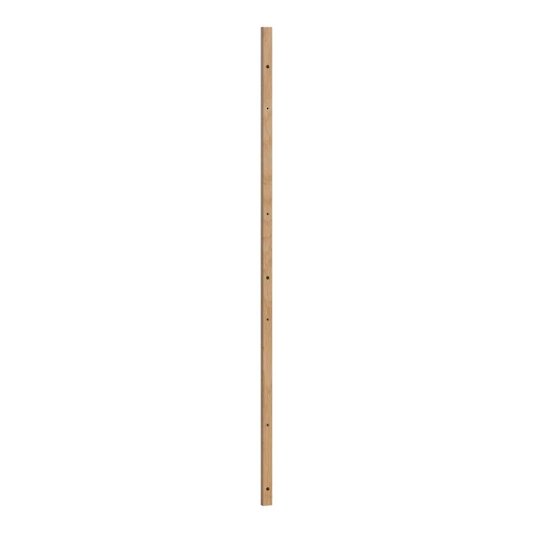 Light wood pole with a smooth finish and evenly spaced holes, ideal for various DIY projects.