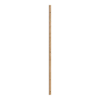 Light wood pole with a smooth finish and evenly spaced holes, ideal for various DIY projects.