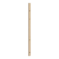 Natural wooden rod with a smooth, light finish and evenly spaced holes along its length. Ideal for DIY projects.