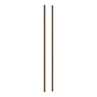 Pair of sleek, dark brown wooden rods with smooth, minimalistic design. Perfect for stylish home decor.