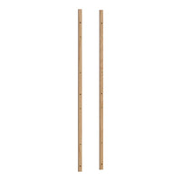 Natural light wood vertical poles with smooth texture and soft, warm tones. Ideal for modern decor.