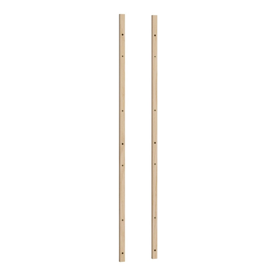 Light natural wood color with a smooth finish and simple vertical grain pattern, featuring evenly spaced holes.