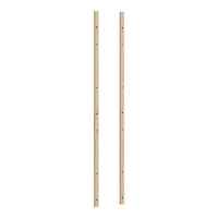 Light natural wood color with a smooth finish and simple vertical grain pattern, featuring evenly spaced holes.