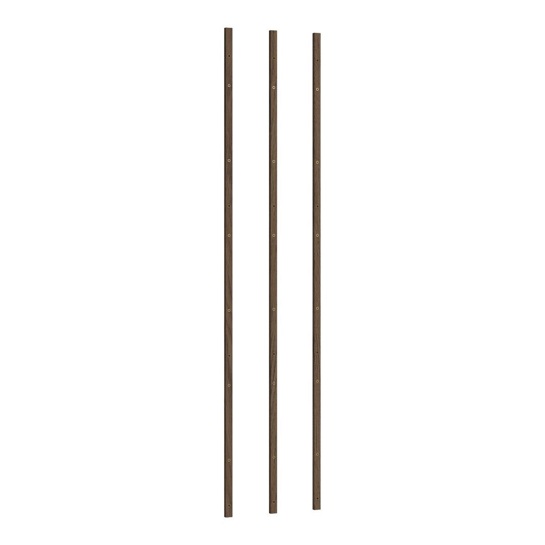 Set of three sleek, brown, metallic straws with a smooth finish. Perfect for eco-friendly sipping.