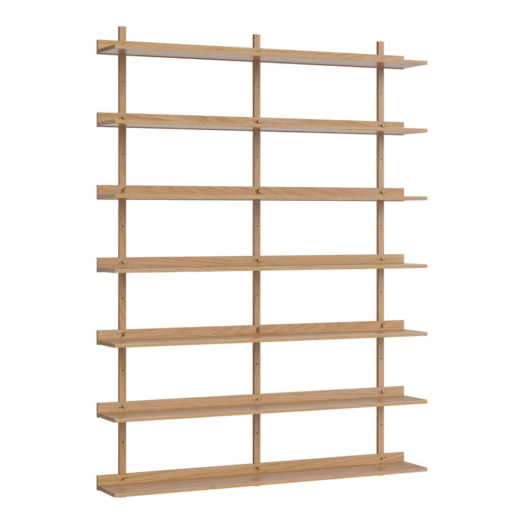 Light wooden shelving unit with clean, horizontal lines and ample space for storage and display.