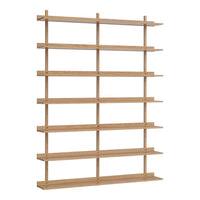 Light wooden shelving unit with clean, horizontal lines and ample space for storage and display.