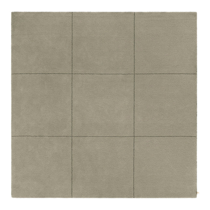 Gray square tile featuring a smooth, uniform surface with nine equal sections. Ideal for modern decor.