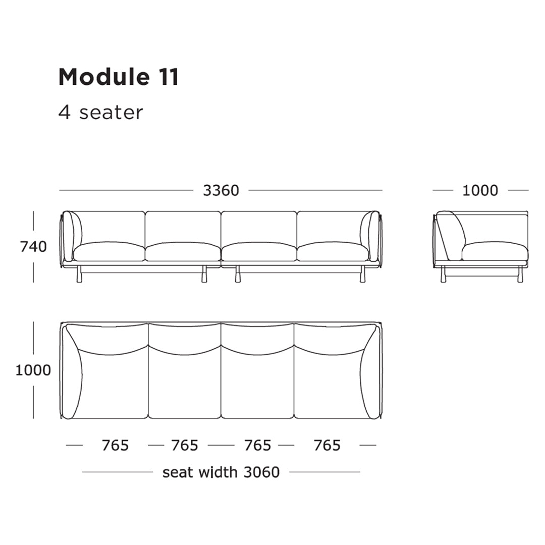 Kite Modular Sofa (Modules 9-11)