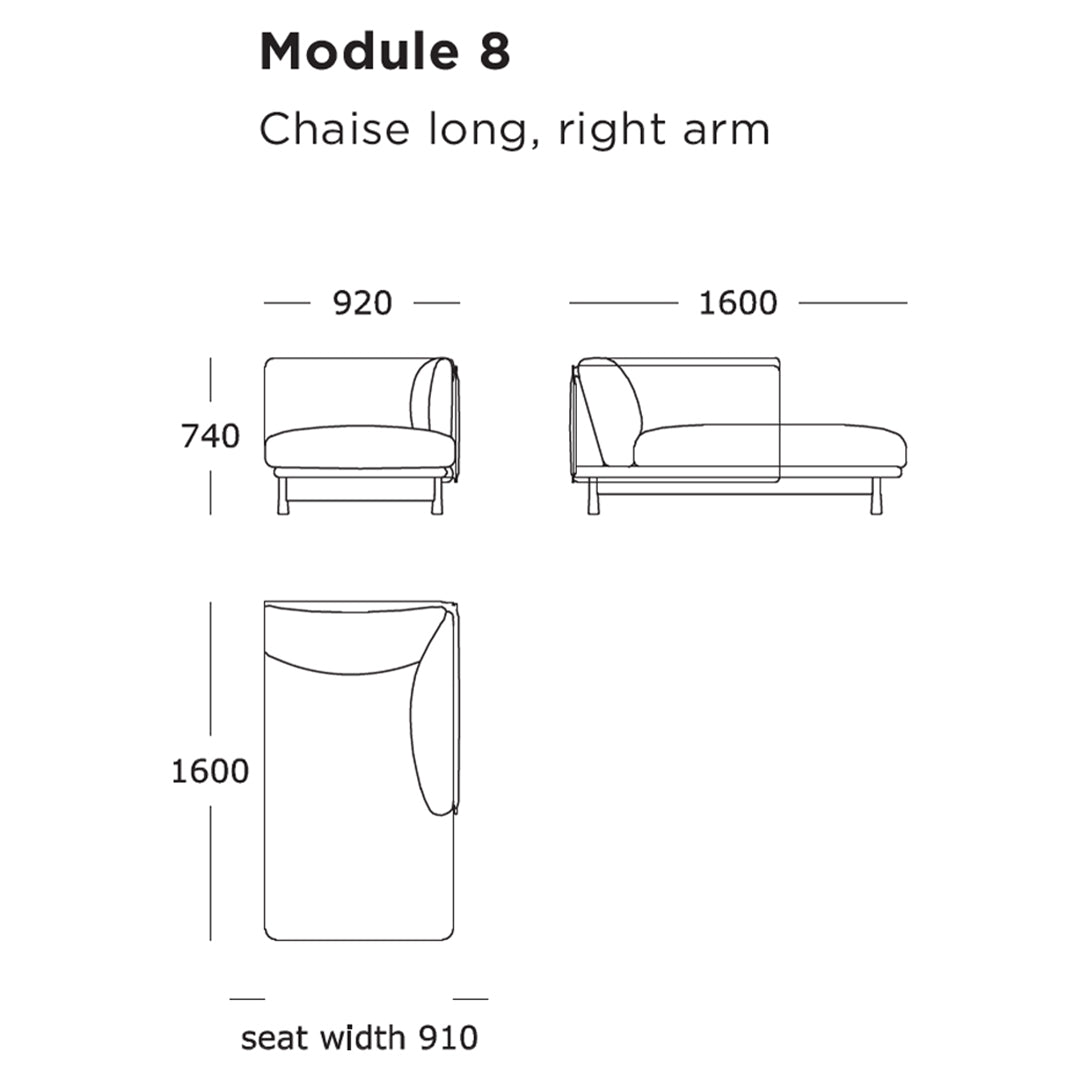 Kite Modular Sofa (Modules 5-8)