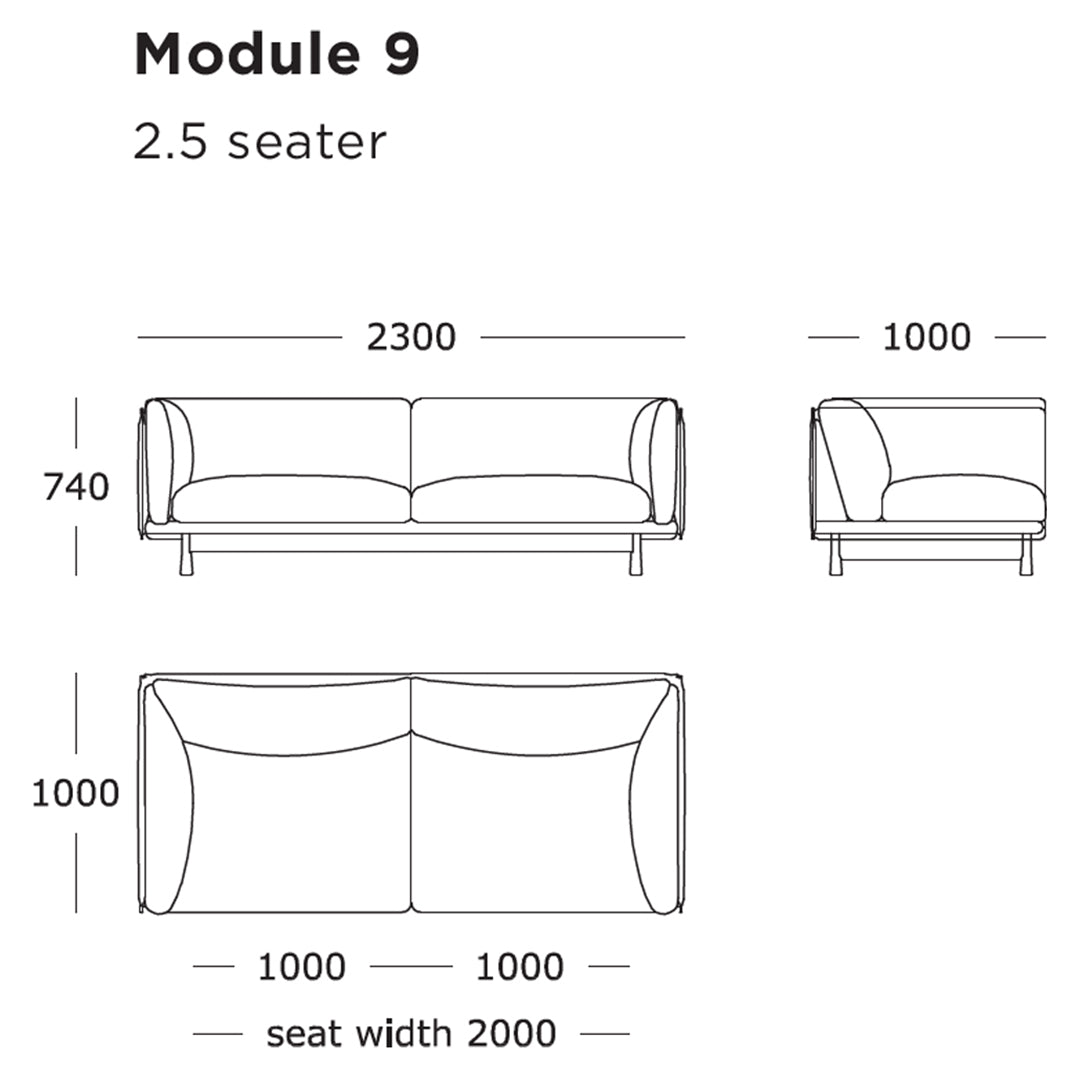 Kite Modular Sofa (Modules 9-11)