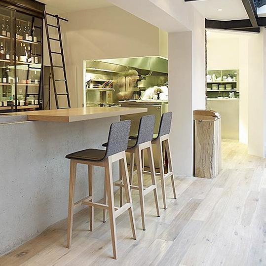 Laia Bar/Counter Stool - High Back, Front Upholstered