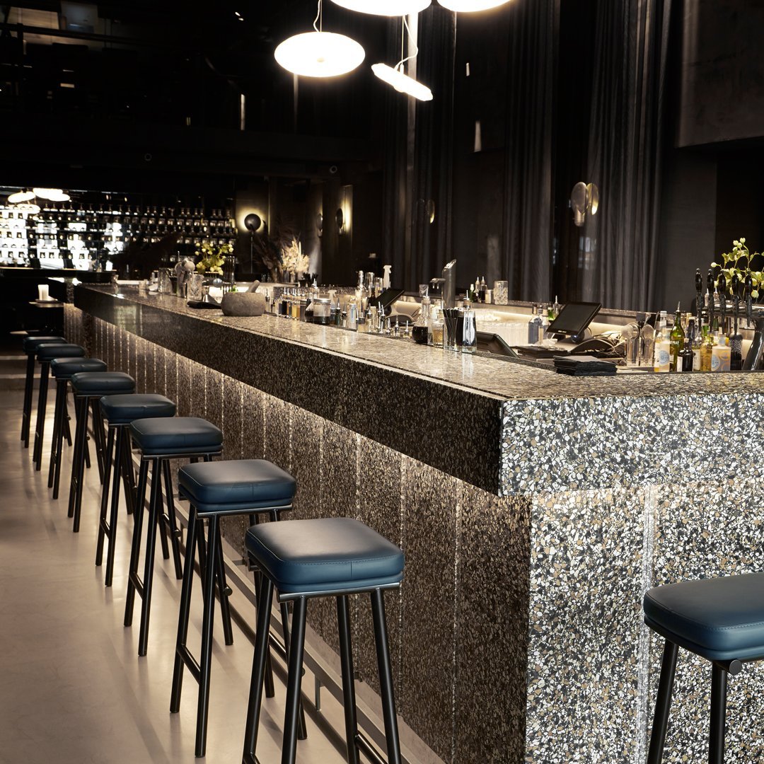 Tubby Tube Bar/Counter Stool - Upholstered