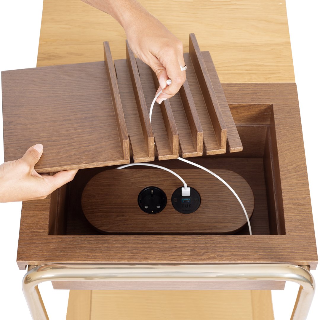 Marqqa Beatrice Console Table w/ Charging Box