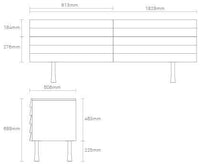 Minimalist white sideboard with sleek lines and simple patterns for a modern decor aesthetic.
