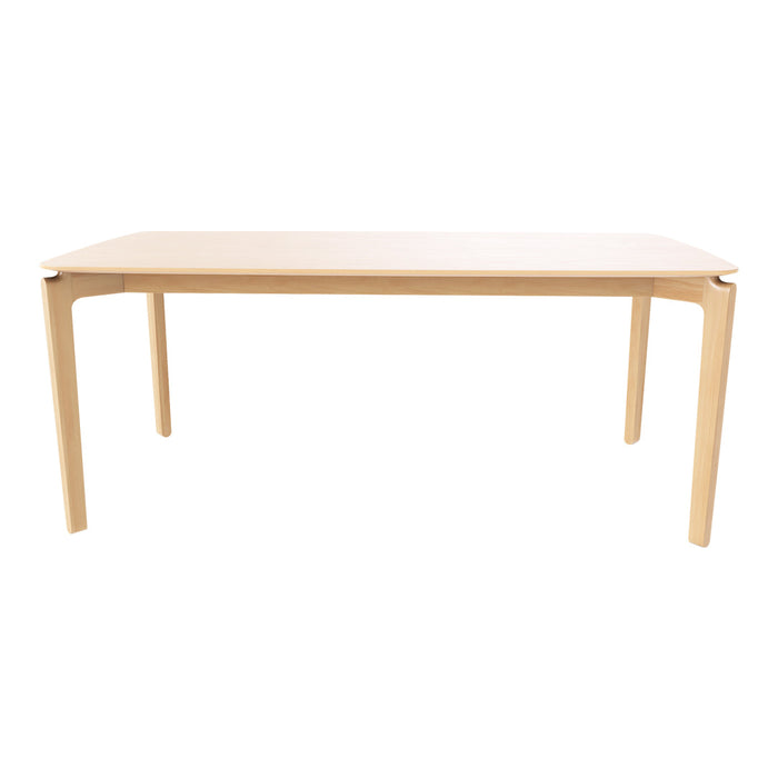 Light natural wood table with a smooth finish and clean lines, perfect for modern and minimalist decor.