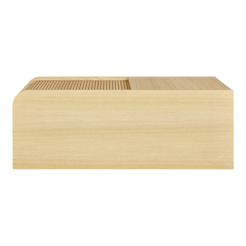 Light wood grain with a smooth finish and subtly textured striped pattern. Modern, minimalist design.