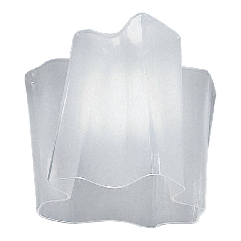 Translucent white lamp shade with soft, wavy edges for a modern, elegant look. Perfect for stylish interiors.