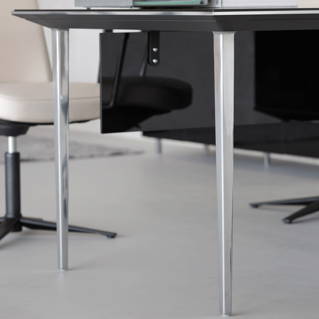 Longo Executive Desk w/ Storage Unit Support