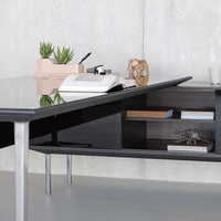 Longo Executive Desk w/ Storage Unit Support