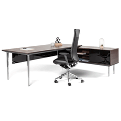Longo Executive Desk w/ Storage Unit Support
