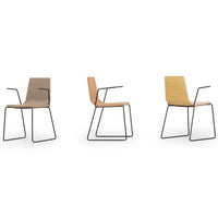 Marina Armchair - Sled Base - Front Upholstered