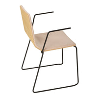 Marina Armchair - Sled Base - Front Upholstered