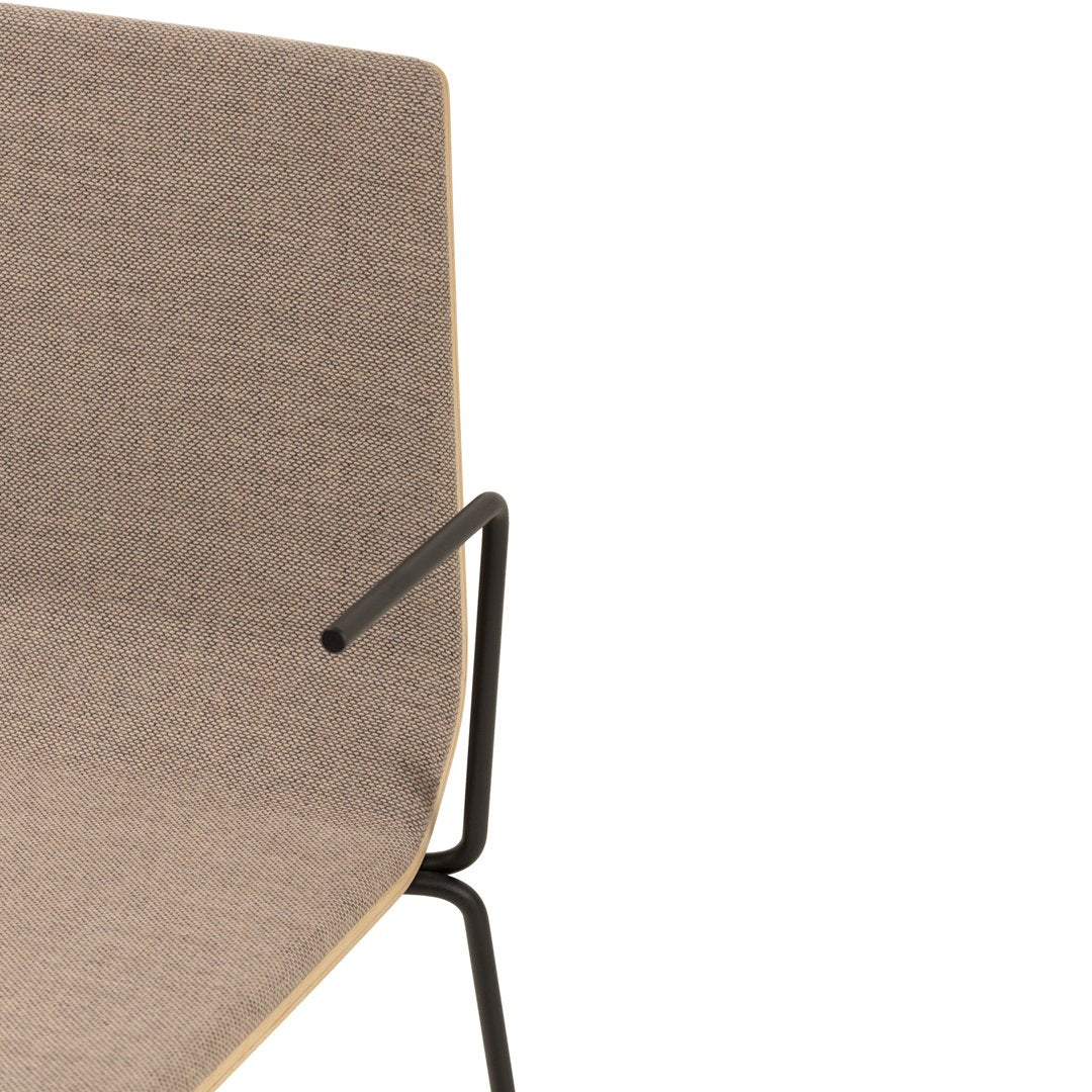 Marina Armchair - Sled Base - Front Upholstered