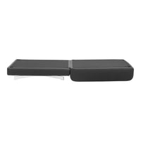 Sleek black rectangular tabletop with smooth surface and subtle matte finish, perfect for modern decor.