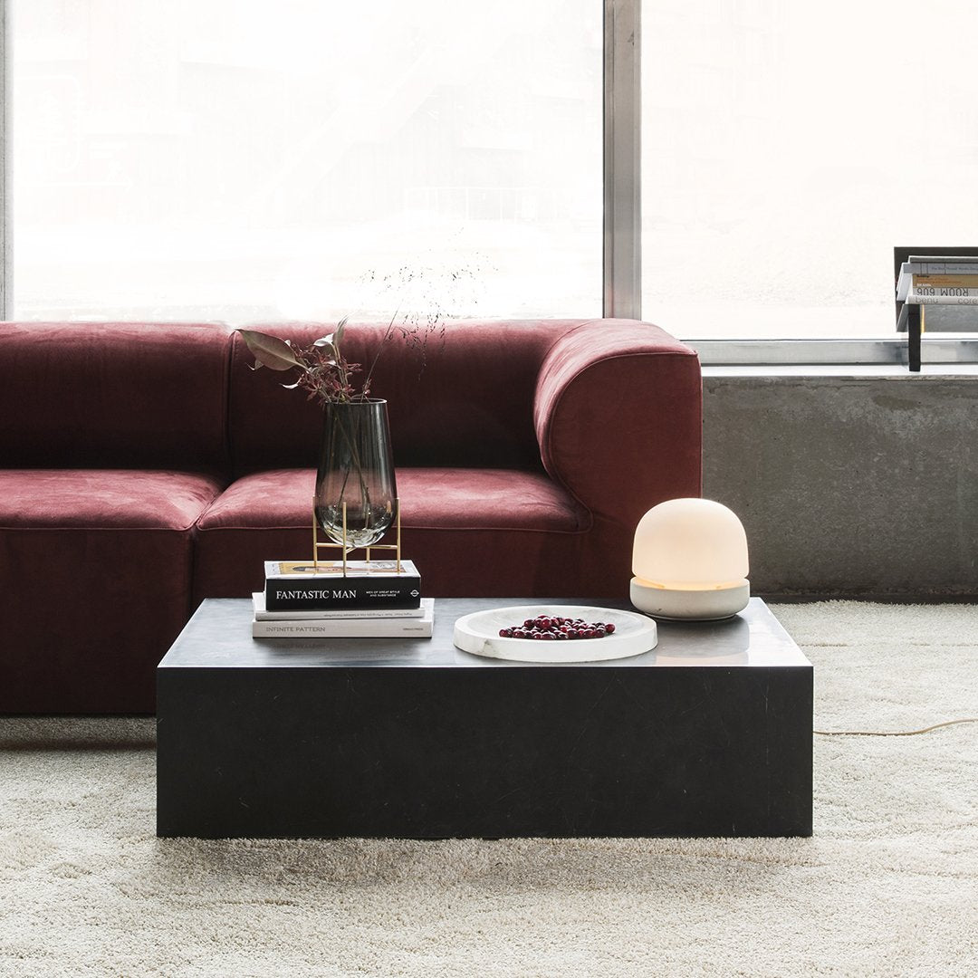 Marble Plinth Coffee Table - Low