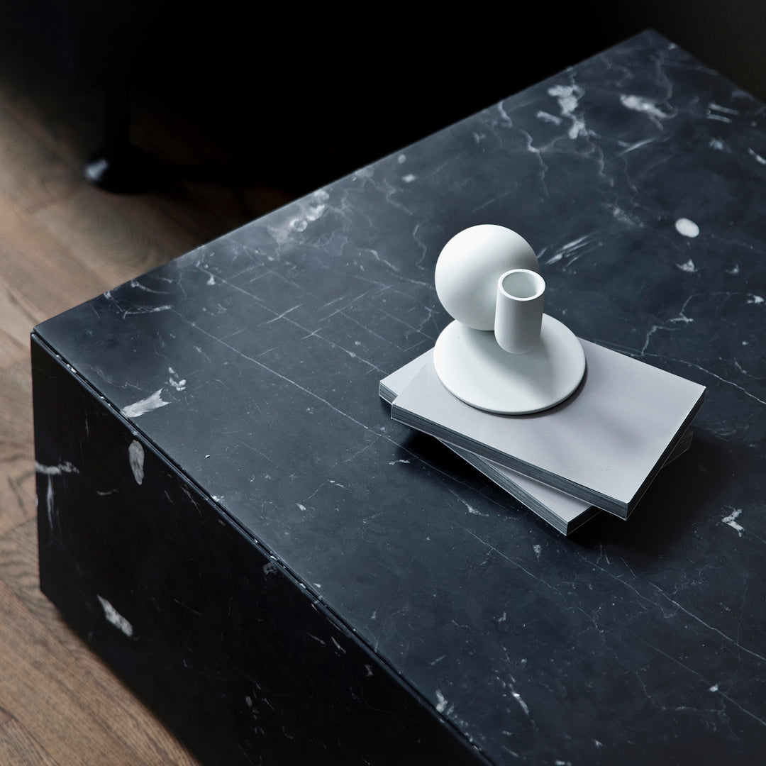 Marble Plinth Coffee Table - Low