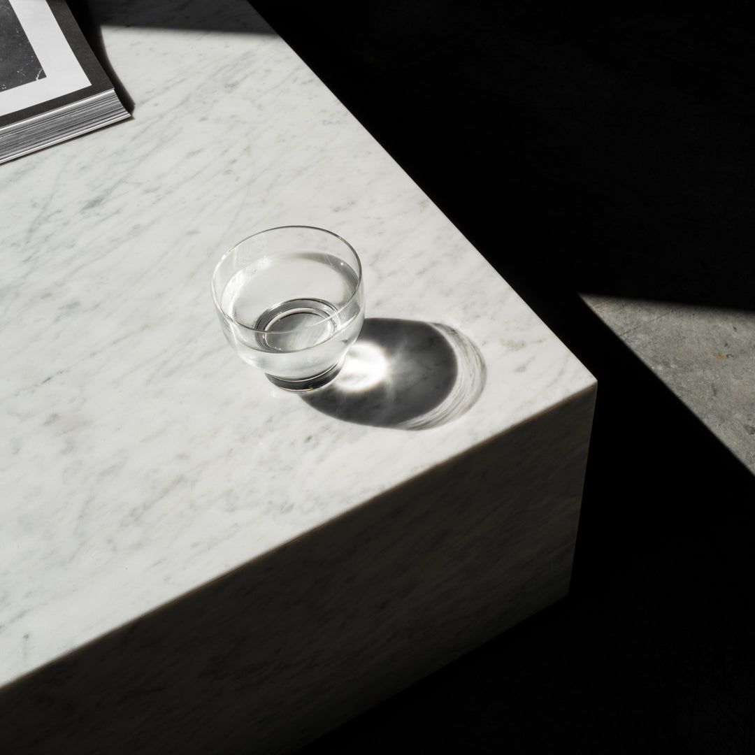 Marble Plinth Coffee Table - Low