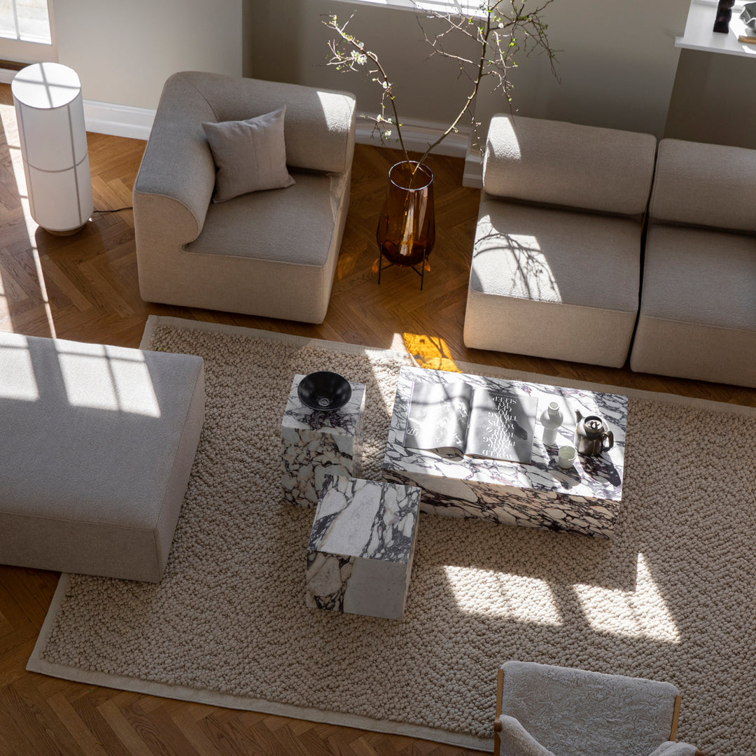 Marble Plinth Coffee Table - Low