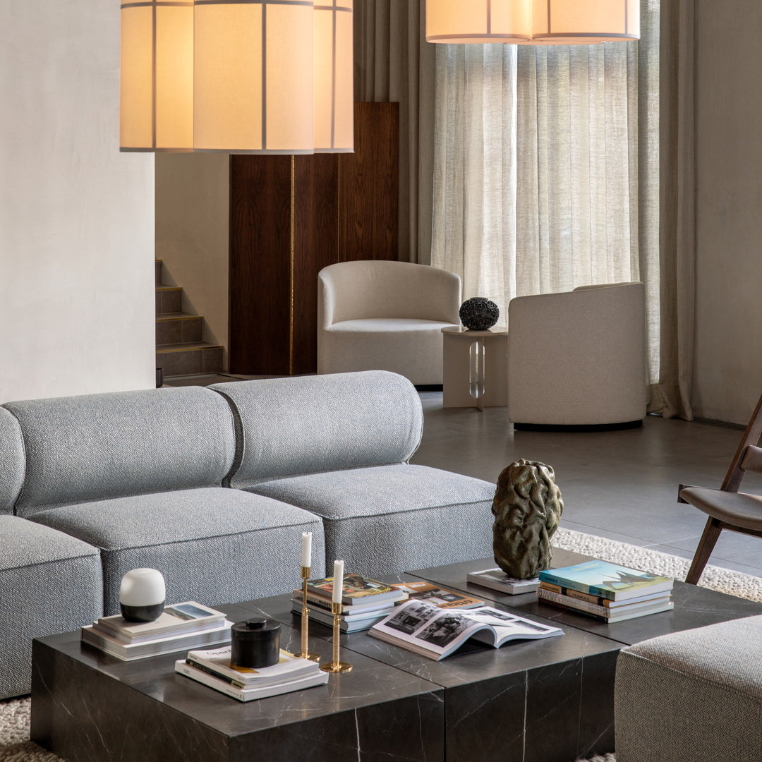 Marble Plinth Coffee Table - Low