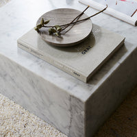 Marble Plinth Coffee Table - Low