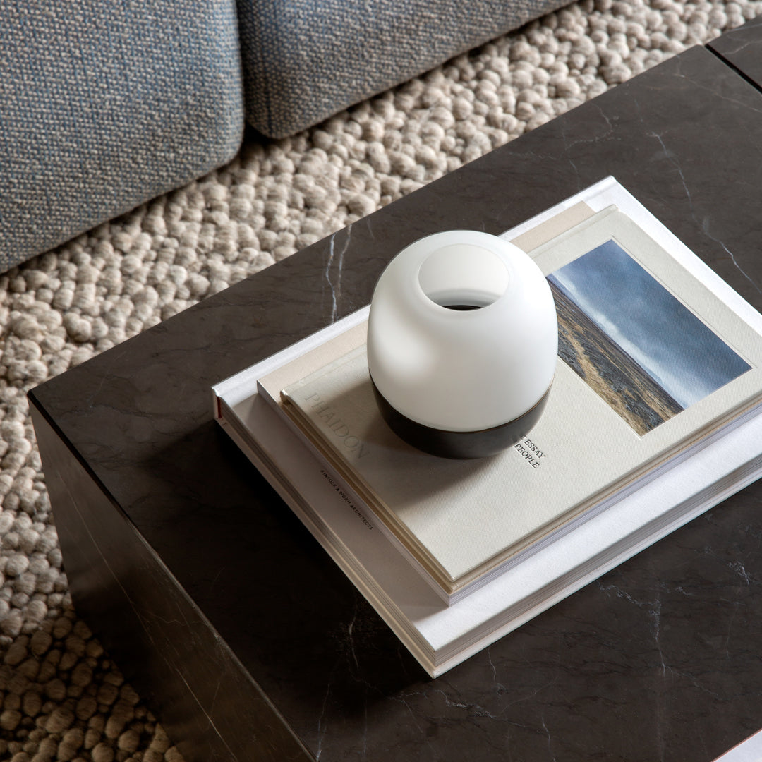 Marble Plinth Coffee Table - Low