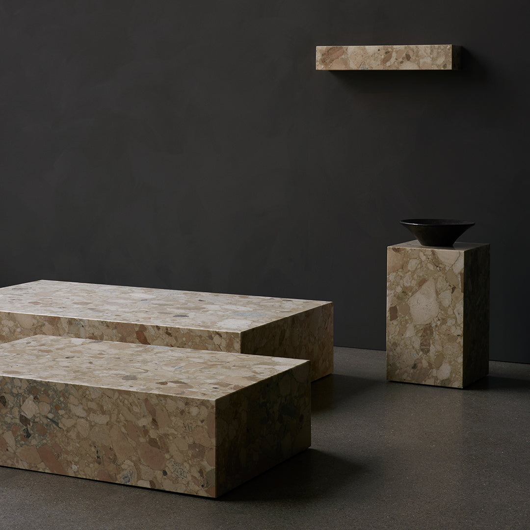 Marble Plinth Coffee Table - Low