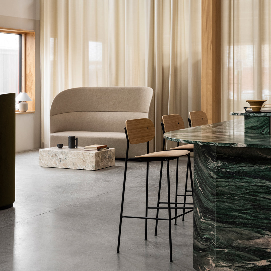 Marble Plinth Coffee Table - Low