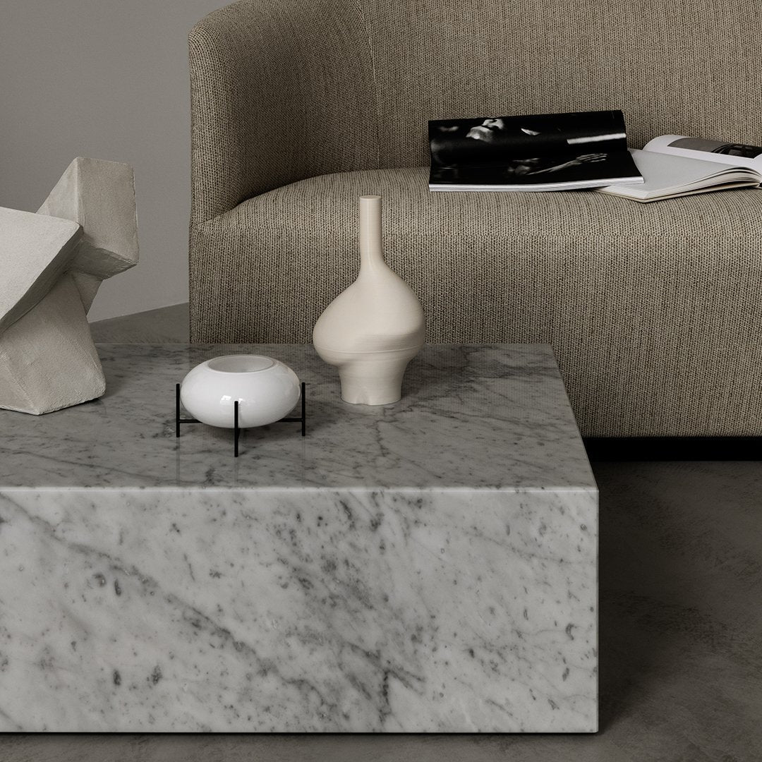 Marble Plinth Coffee Table - Low