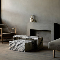 Marble Plinth Coffee Table - Low