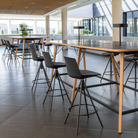 Noom Series 40 Counter Stool - Steel Pyramid Base