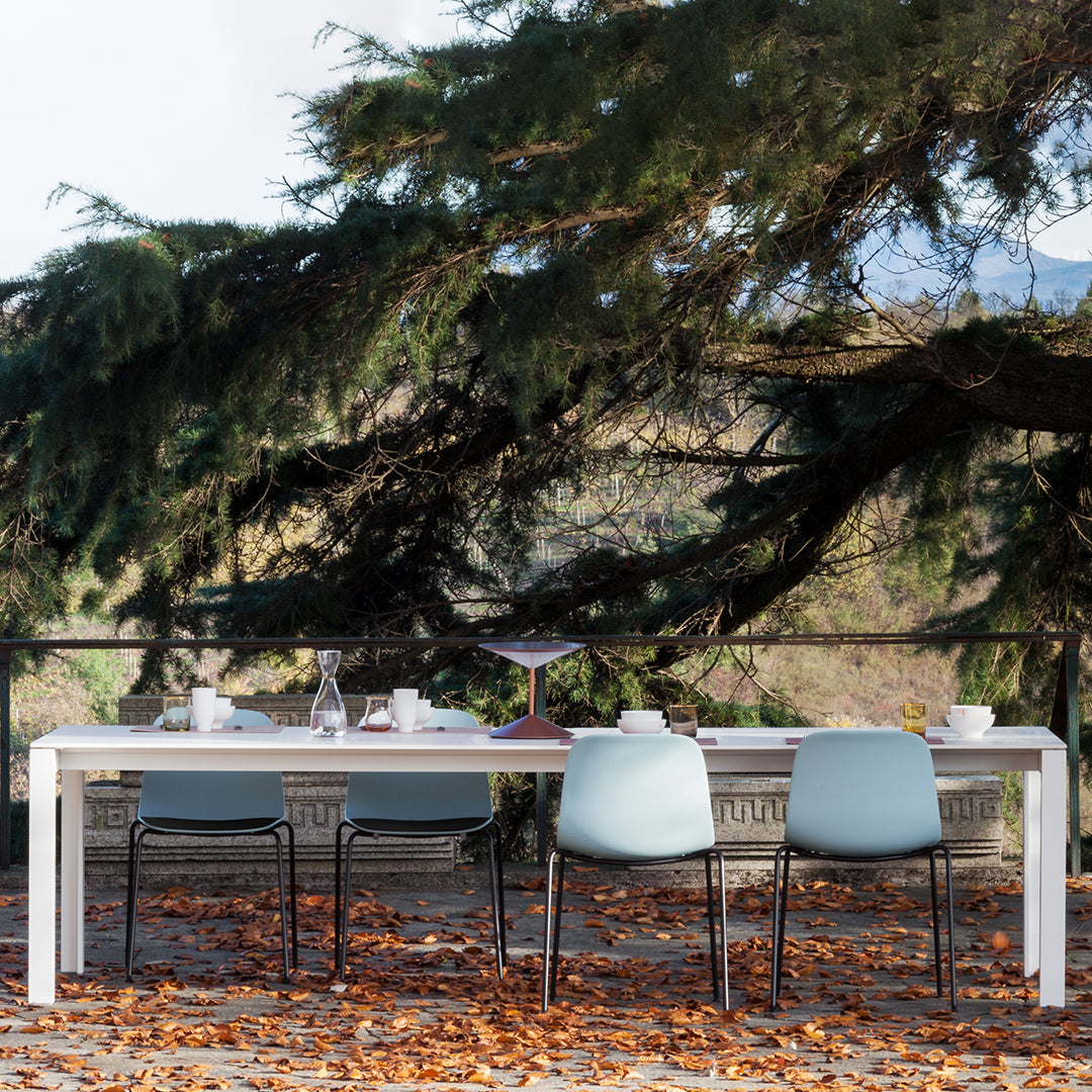 Seela Outdoor Side Chair w/ Black Powder-Coated Frame - Stackable