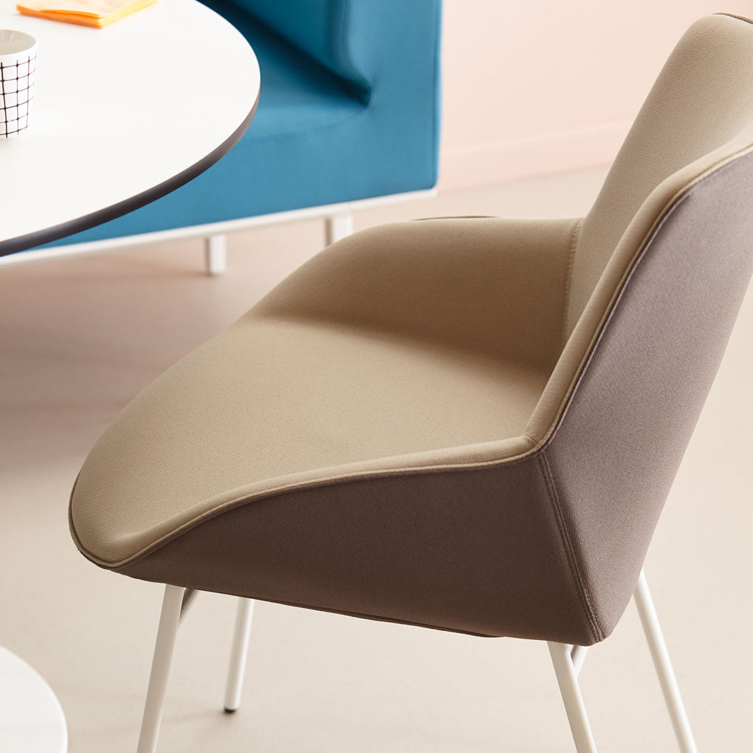 Noom Series 30 Armchair w/ French Seams - Metal Legs
