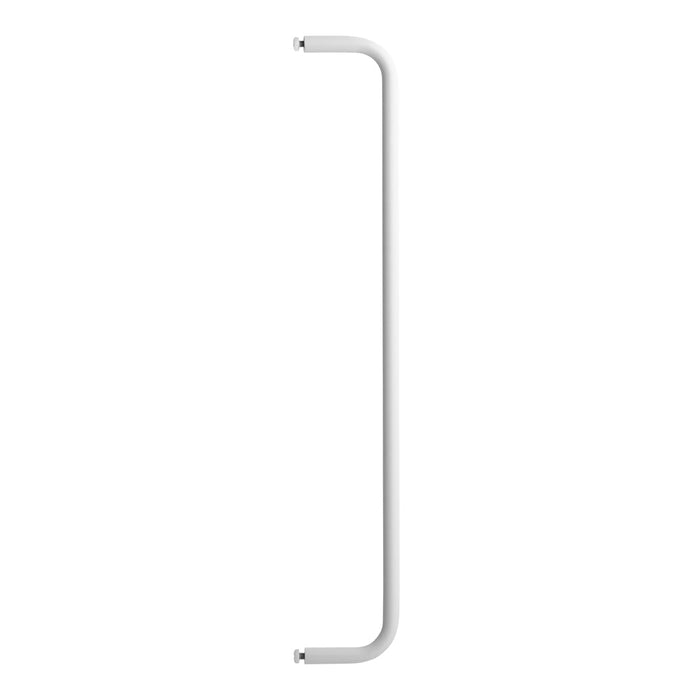 Sleek, shiny white linear design with a smooth finish, perfect for modern decor.