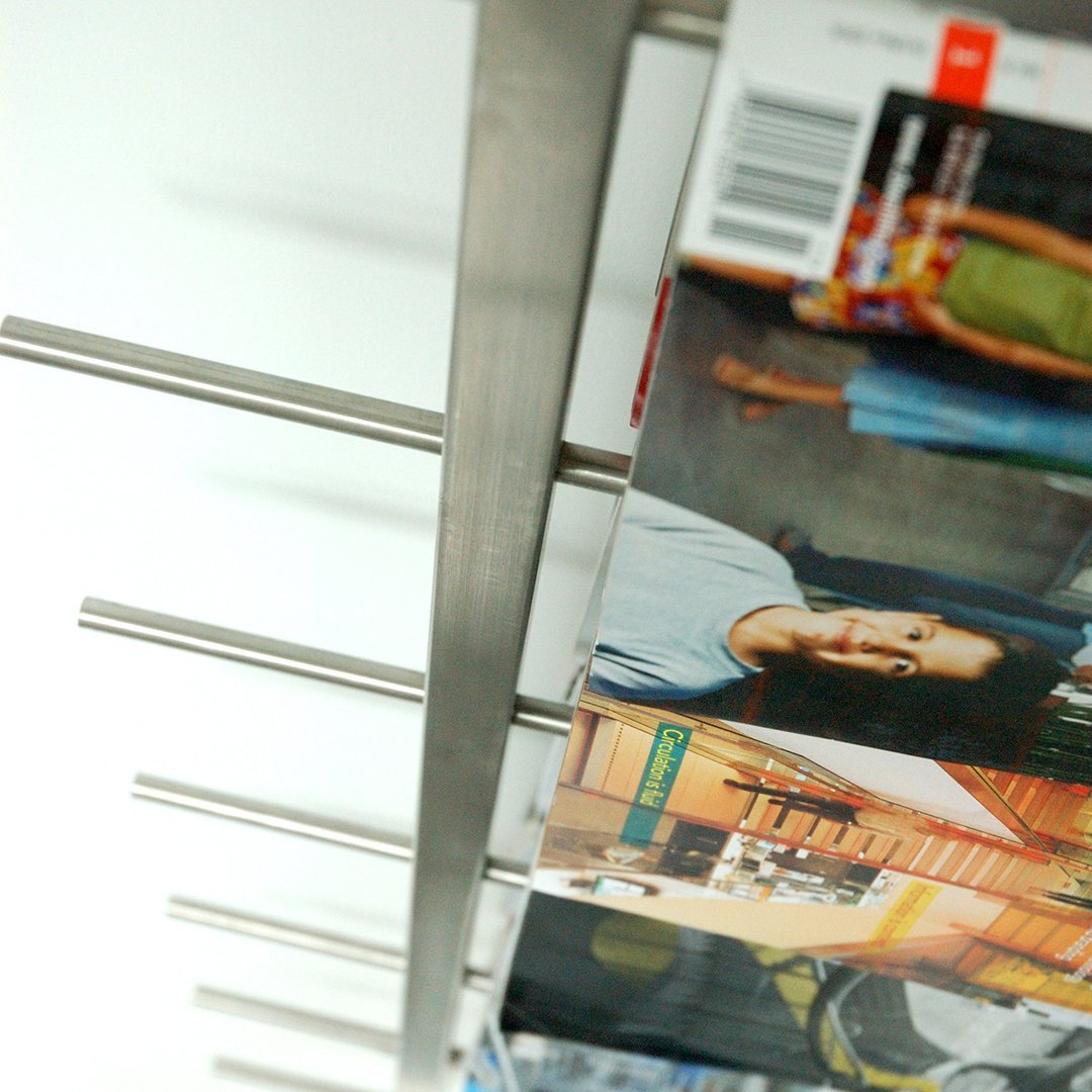 Gus Modern Stainless Steel Magazine Racks | Design Public