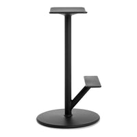 Black matte standing desk accessory with a minimalist design and sleek finish. Perfect for modern office decor.