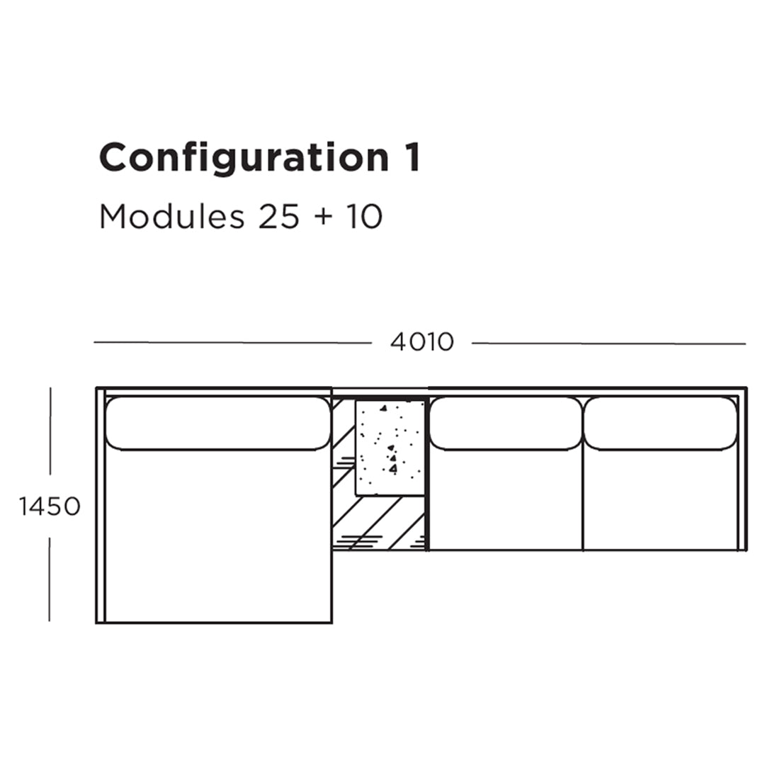 Maho Modular Sofa (Modules 25-28)