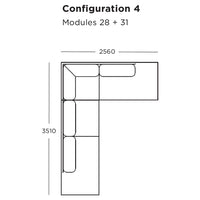 Maho Modular Sofa (Modules 25-28)
