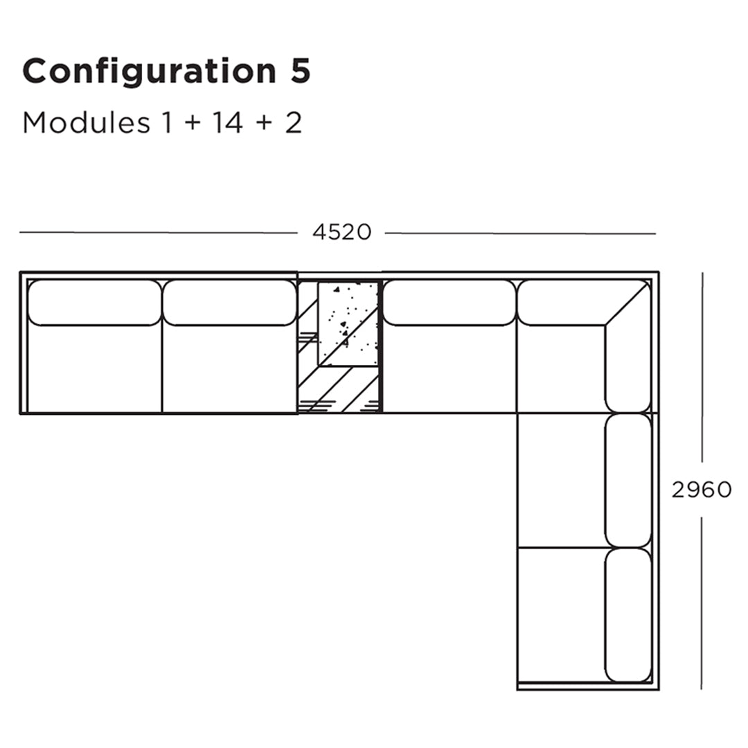 Wendelbo Maho Modular Sofa (Modules 13-16) by 365 North | Design Public