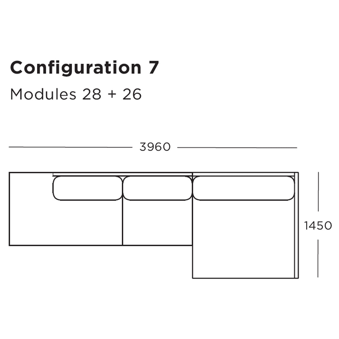 Maho Modular Sofa (Modules 25-28)